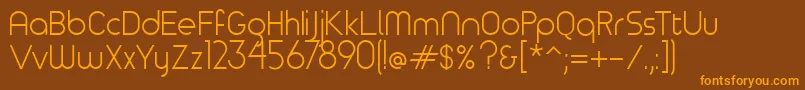 Timeburnernormal Font – Orange Fonts on Brown Background