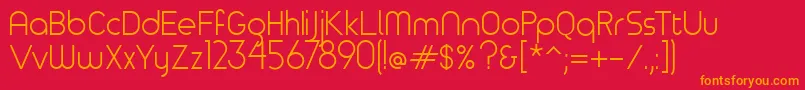 Timeburnernormal Font – Orange Fonts on Red Background