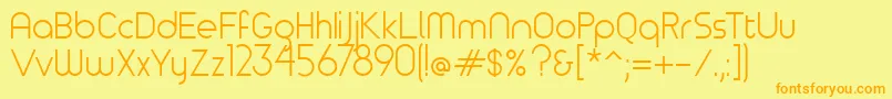 Timeburnernormal Font – Orange Fonts on Yellow Background