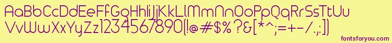 Timeburnernormal Font – Purple Fonts on Yellow Background