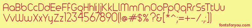 Timeburnernormal Font – Red Fonts on Yellow Background