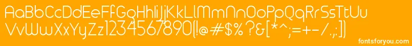 Timeburnernormal Font – White Fonts on Orange Background