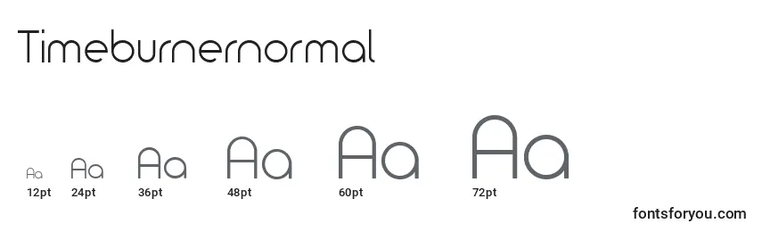 Timeburnernormal Font Sizes
