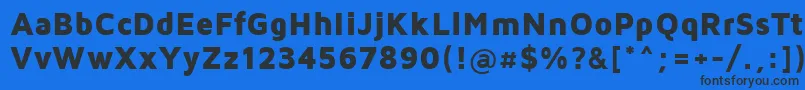 フォントMavenProBlack – 黒い文字の青い背景