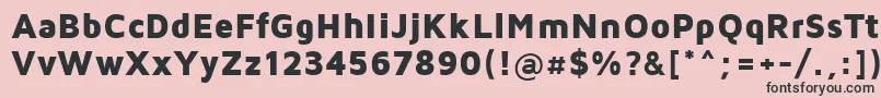 MavenProBlack-fontti – mustat fontit vaaleanpunaisella taustalla