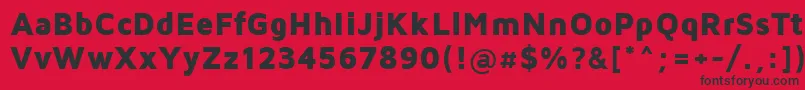 フォントMavenProBlack – 赤い背景に黒い文字