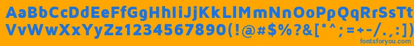 フォントMavenProBlack – オレンジの背景に青い文字