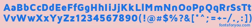 フォントMavenProBlack – ピンクの背景に青い文字