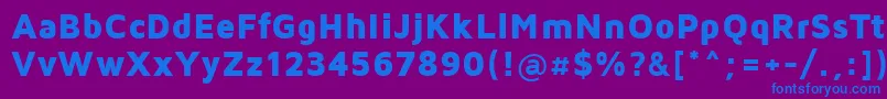 フォントMavenProBlack – 紫色の背景に青い文字