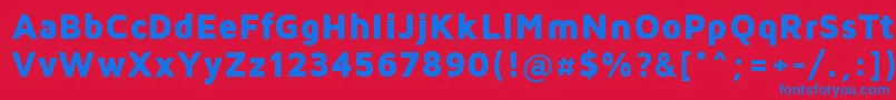 フォントMavenProBlack – 赤い背景に青い文字