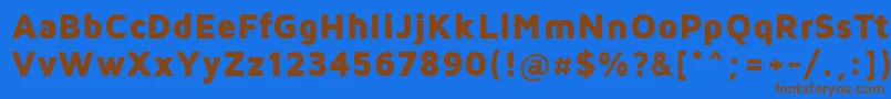 Шрифт MavenProBlack – коричневые шрифты на синем фоне