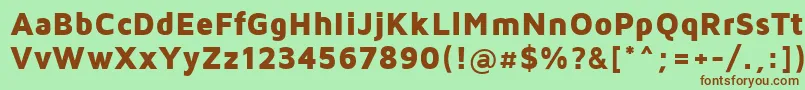 Шрифт MavenProBlack – коричневые шрифты на зелёном фоне