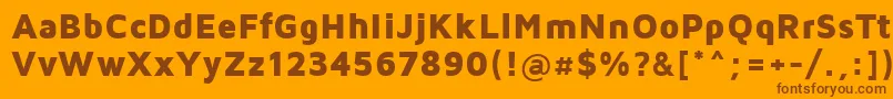 Шрифт MavenProBlack – коричневые шрифты на оранжевом фоне