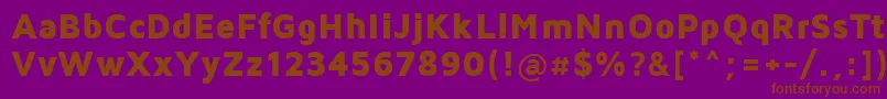 Шрифт MavenProBlack – коричневые шрифты на фиолетовом фоне