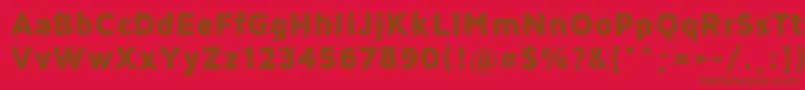 フォントMavenProBlack – 赤い背景に茶色の文字