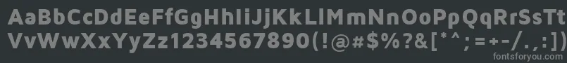 MavenProBlack-fontti – harmaat kirjasimet mustalla taustalla