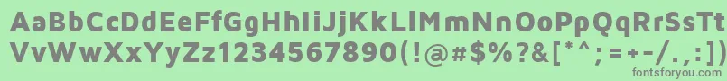 MavenProBlack-fontti – harmaat kirjasimet vihreällä taustalla