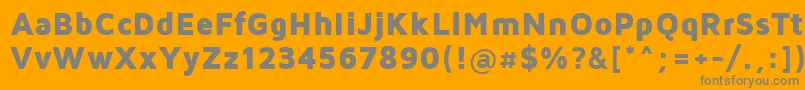 MavenProBlack-fontti – harmaat kirjasimet oranssilla taustalla