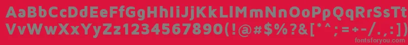 MavenProBlack-fontti – harmaat kirjasimet punaisella taustalla