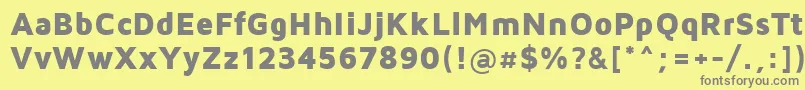 フォントMavenProBlack – 黄色の背景に灰色の文字