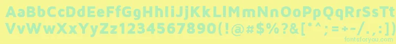 MavenProBlack-fontti – vihreät fontit keltaisella taustalla