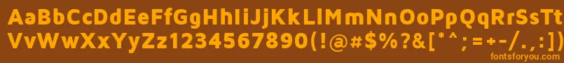 Шрифт MavenProBlack – оранжевые шрифты на коричневом фоне