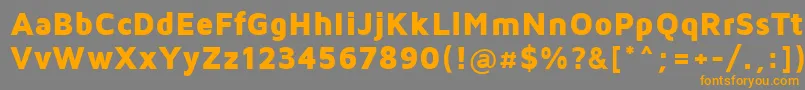 フォントMavenProBlack – オレンジの文字は灰色の背景にあります。