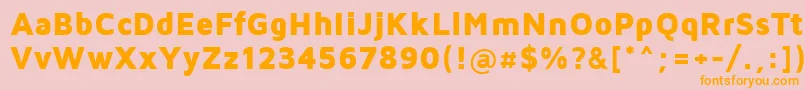 フォントMavenProBlack – オレンジの文字がピンクの背景にあります。