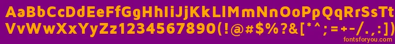Шрифт MavenProBlack – оранжевые шрифты на фиолетовом фоне