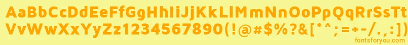 MavenProBlack-fontti – oranssit fontit keltaisella taustalla