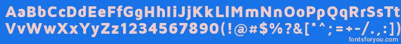 フォントMavenProBlack – ピンクの文字、青い背景