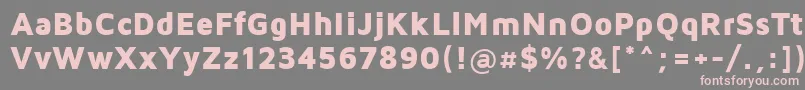 フォントMavenProBlack – 灰色の背景にピンクのフォント