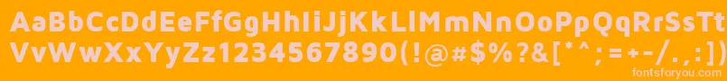 MavenProBlack-fontti – vaaleanpunaiset fontit oranssilla taustalla