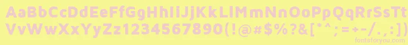 フォントMavenProBlack – ピンクのフォント、黄色の背景