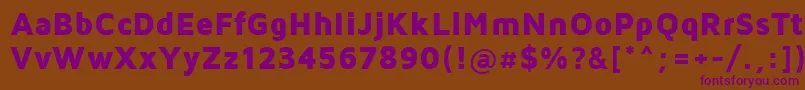 Czcionka MavenProBlack – fioletowe czcionki na brązowym tle