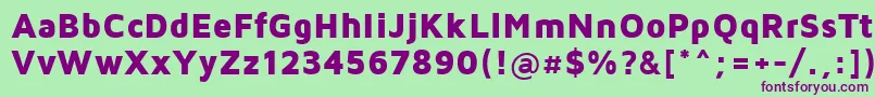 Шрифт MavenProBlack – фиолетовые шрифты на зелёном фоне