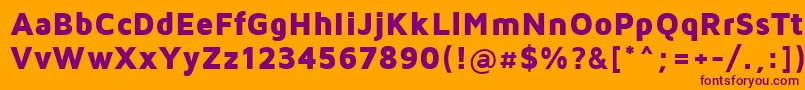 Шрифт MavenProBlack – фиолетовые шрифты на оранжевом фоне