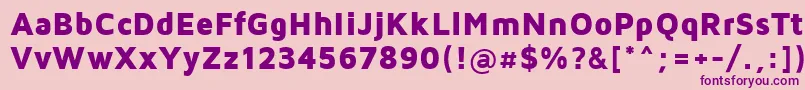 フォントMavenProBlack – ピンクの背景に紫のフォント