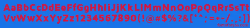 MavenProBlack-fontti – punaiset fontit sinisellä taustalla