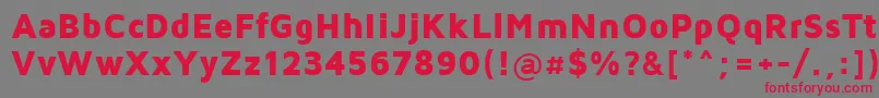 フォントMavenProBlack – 赤い文字の灰色の背景