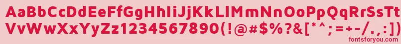 フォントMavenProBlack – ピンクの背景に赤い文字