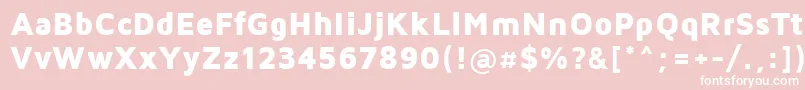 MavenProBlack-Schriftart – Weiße Schriften auf rosa Hintergrund