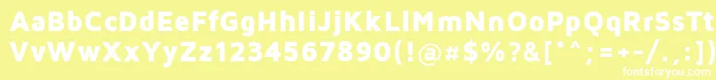 Шрифт MavenProBlack – белые шрифты на жёлтом фоне