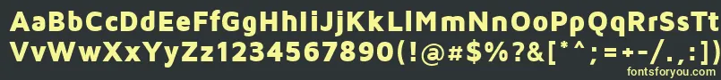 フォントMavenProBlack – 黒い背景に黄色の文字