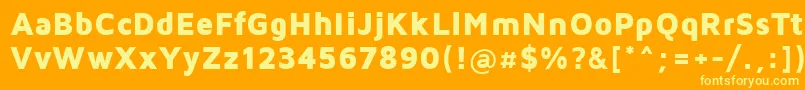 Шрифт MavenProBlack – жёлтые шрифты на оранжевом фоне