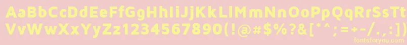 MavenProBlack-fontti – keltaiset fontit vaaleanpunaisella taustalla