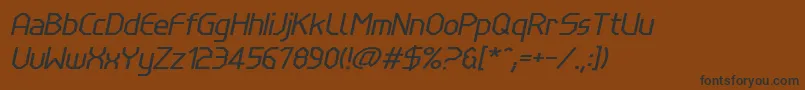 LinewireItalic Font – Black Fonts on Brown Background