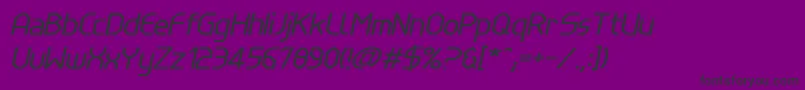 Шрифт LinewireItalic – чёрные шрифты на фиолетовом фоне