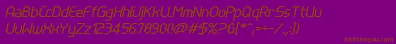 fuente LinewireItalic – Fuentes Marrones Sobre Fondo Morado