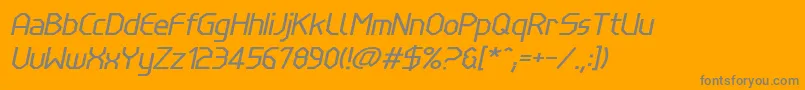 LinewireItalic Font – Gray Fonts on Orange Background